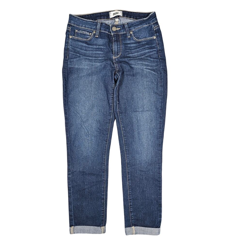 PAIGE WOMEN'S KYLIE CROP ROLLED UP HEM DENIM JEANS – SIZE 27 – BLUE